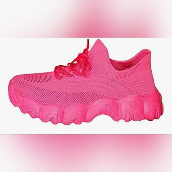 Bold Pink Women's Sneakers - Picture 2 of 7